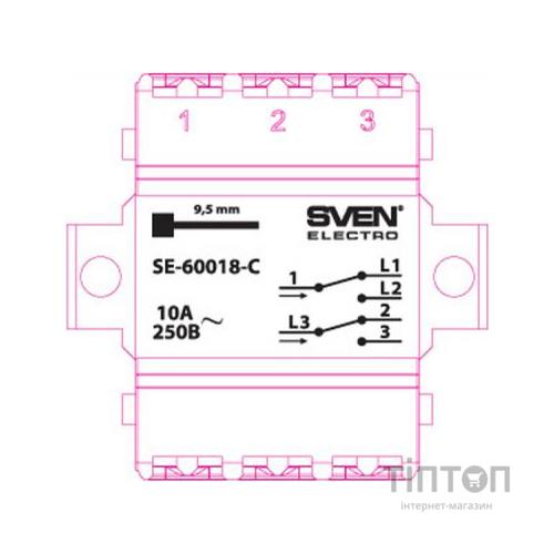 Перемикач SVEN SE-60018-C cream (4895134781545)