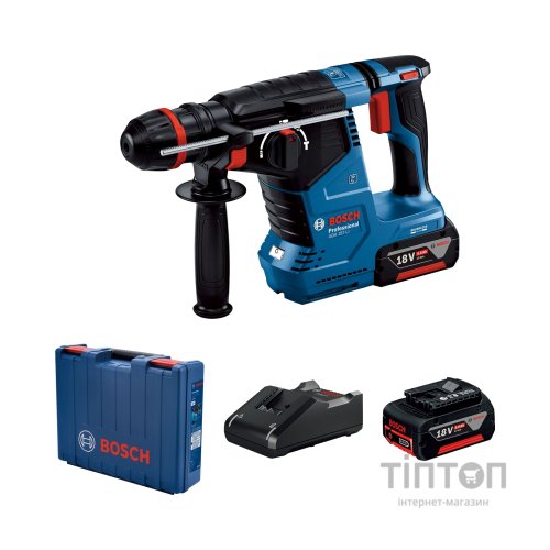 Перфоратор Bosch GBH 187-LI ONE Chuck, 2*5Ah, 2.4 Дж, 980 об/хв, 2.9 кг (0.611.923.121)