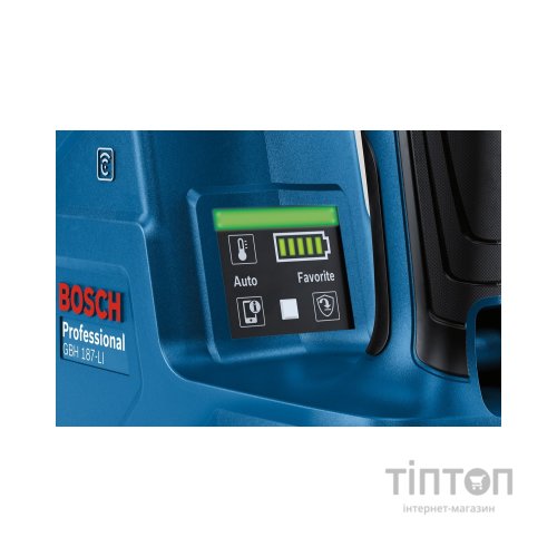 Перфоратор Bosch GBH 187-LI ONE Chuck, 2*5Ah, 2.4 Дж, 980 об/хв, 2.9 кг (0.611.923.121)