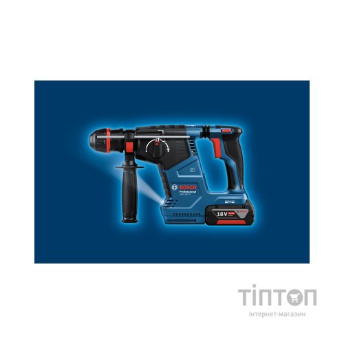 Перфоратор Bosch GBH 187-LI ONE Chuck, 2*5Ah, 2.4 Дж, 980 об/хв, 2.9 кг (0.611.923.121)