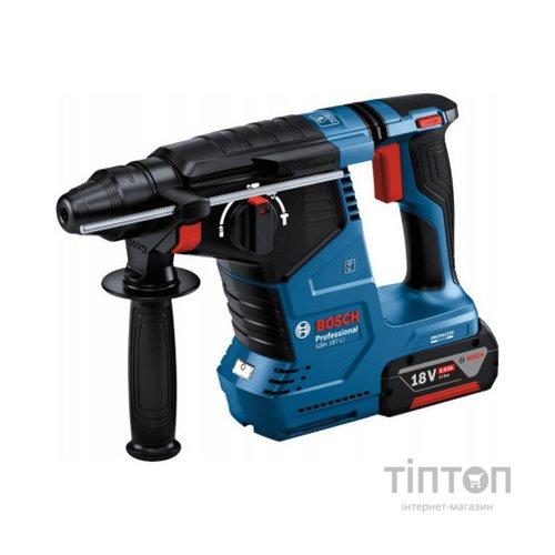 Перфоратор Bosch GBH 187-LI, патрон SDS-plus 24мм, 18В 1х5Аг, 2.4Дж, 3 режими, 980об/хв (0.611.923.022)