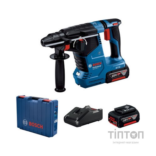 Перфоратор Bosch GBH 187-LI Professional 2*18 В 5 Аг, SDS-Plus, 2.4 Дж, 980 об/х (0.611.923.021)