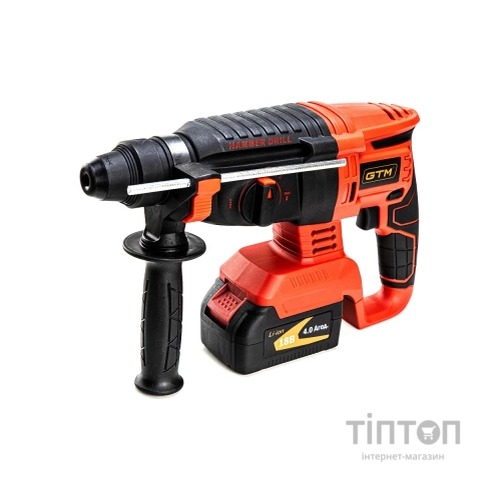 Перфоратор GTM RHC18/26BL, 18В, 2,5Дж, 0-1000об/хв 2x4Ah, кейс (RHC18/26BL)