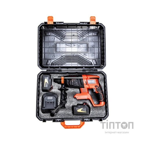 Перфоратор GTM RHC18/26BL, 18В, 2,5Дж, 0-1000об/хв 2x4Ah, кейс (RHC18/26BL)