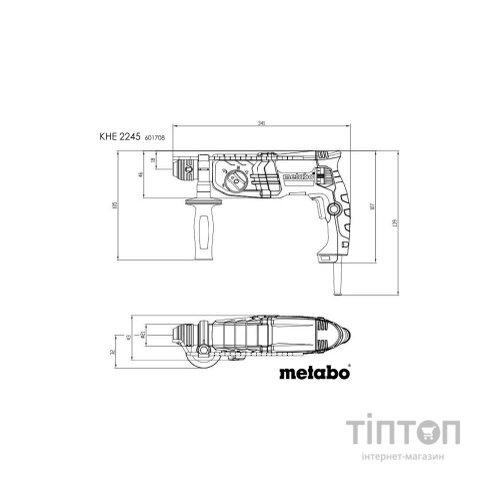 Перфоратор Metabo KHE 2245 SDS-plus, 750Вт, 2.2Дж, 2.7кг (601708500)
