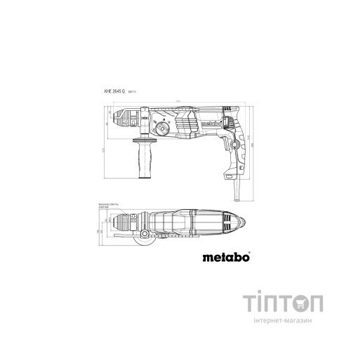 Перфоратор Metabo KHE 2645 Q SDS-plus, 850Вт, 2.9Дж, 3.1кг (601711500)