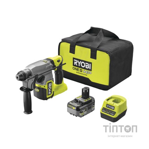Перфоратор Ryobi RSDS18X-1C40S, SDS+, 18В ONE+ НР, 4Ah, 4 Дж, 4 реж. (5133005383)