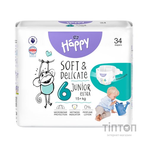 Підгузки Bella Happy 6 Junior Extra 15+ кг 34 шт (5900516605544)