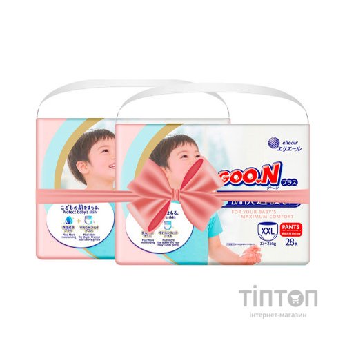 Підгузки GOO.N Plus для дітей 13-25 кг розмір XXL унісекс 56 шт (21000634-2)