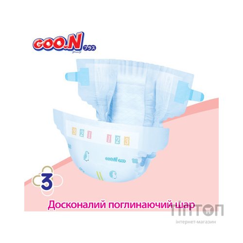Підгузки GOO.N Plus для дітей 6-11 кг розмір M унісекс 56 шт (21000628)