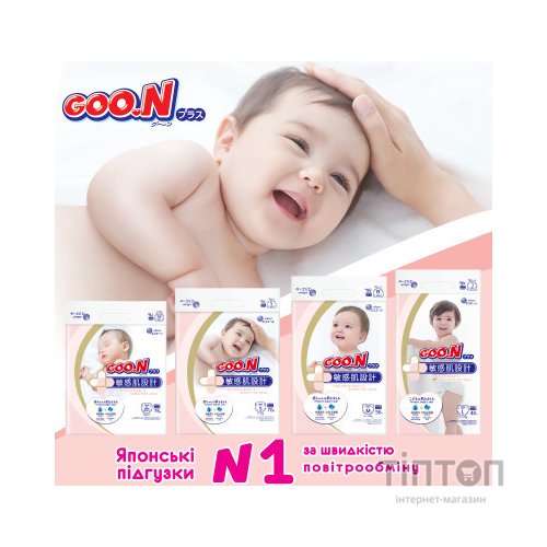 Підгузки GOO.N Plus для дітей 6-11 кг розмір M унісекс 56 шт (21000628)