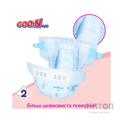 Підгузки GOO.N Plus для новонароджених Розмір 1 (NB), до 5 кг, 68 шт (21001495)