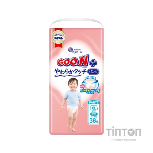 Підгузки GOO.N Plus труси 12-22 кг Розмір XL 38 шт (21001512)