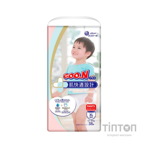 Підгузки GOO.N Plus Трусики для дітей 12-20 кг розмір XL 38 шт (21000633)