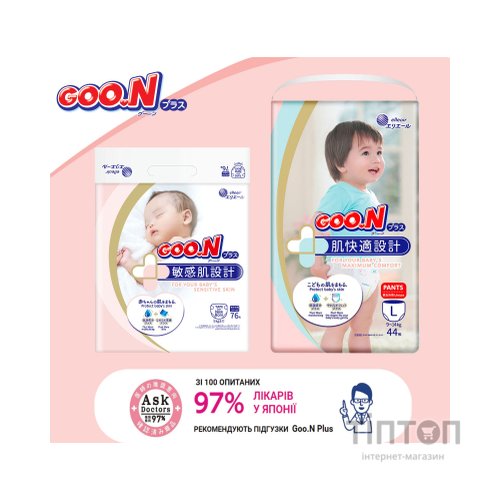 Підгузки GOO.N Plus Трусики для дітей 12-20 кг розмір XL 38 шт (21000633)