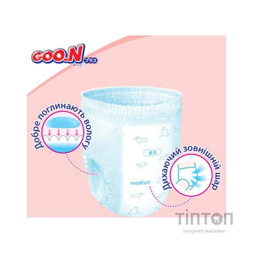 Підгузки GOO.N Plus Трусики для дітей 13-25 кг розмір XXL 28 шт (21000634)
