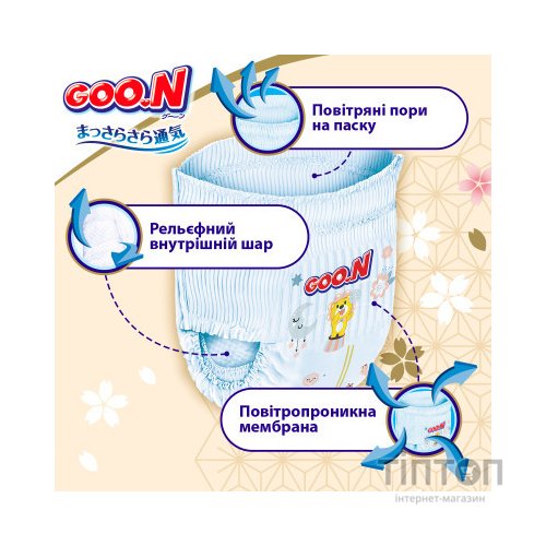 Підгузки GOO.N Premium Soft 12-20 кг Розмір 5 XL На липучках 40 шт (F1010101-150)