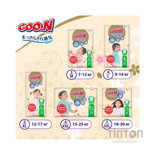 Підгузки GOO.N Premium Soft 12-20 кг Розмір 5 XL На липучках 40 шт (F1010101-150)