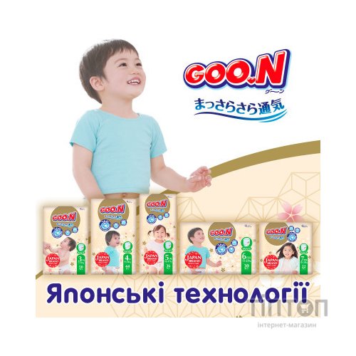 Підгузки GOO.N Premium Soft 12-20 кг Розмір 5 XL На липучках 40 шт (F1010101-150)