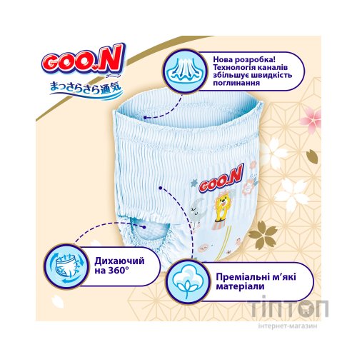 Підгузки GOO.N Premium Soft Трусики 12-17 кг Розмір 5 XL 36 шт (F1010101-158)