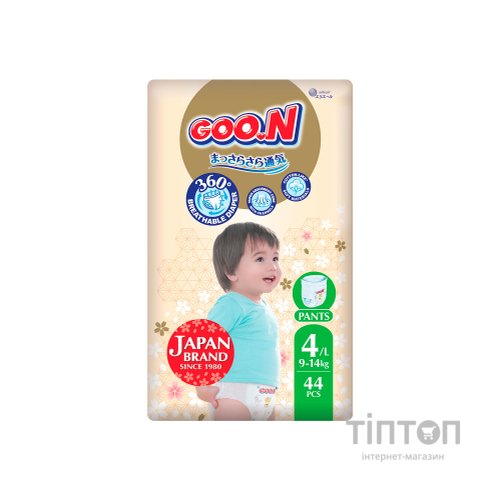 Підгузки GOO.N Premium Soft Трусики 9-14 кг Розмір 4 L 44 шт (F1010101-157)