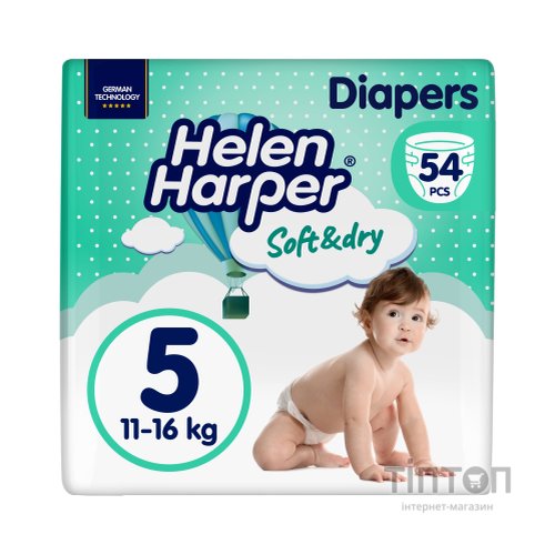 Підгузки Helen Harper Soft&Dry New Junior Розмір 5 (11-16 кг) 54 шт (2316779)