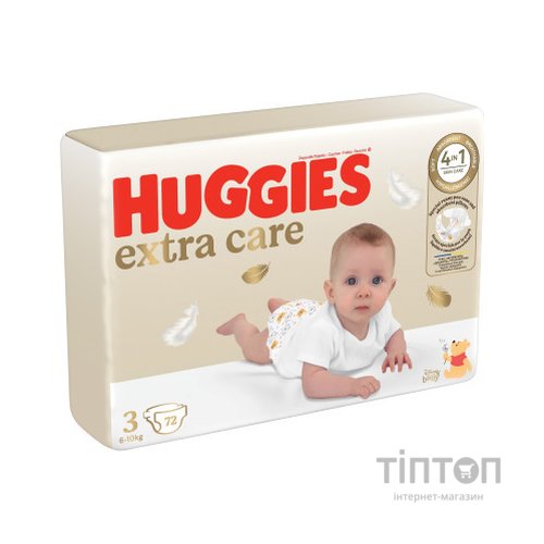 Підгузки Huggies Extra Care 3 (6-10 кг) 72шт (5029053578095)