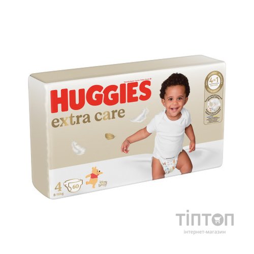 Підгузки Huggies Extra Care 4 (8-16 кг) 60 шт (5029053578118)