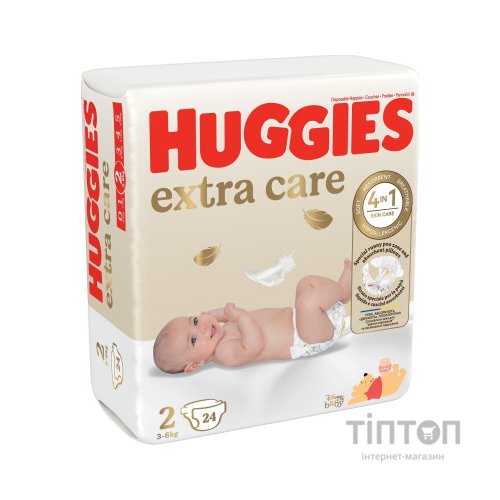 Підгузки Huggies Extra Care Size Розмір 2 (3-6 кг) 24 шт (5029053550275)
