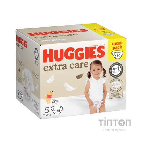 Підгузки Huggies Extra Care Size Розмір 5 (11-25 кг) 66 шт (5029053583174)