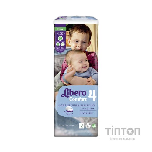 Підгузки Libero Comfort Розмір 4 (7-11 кг) 50 шт (7322541756844)