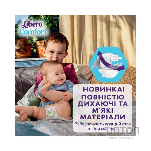 Підгузки Libero Comfort Розмір 4 (7-11 кг) 80 шт (7322541756820)