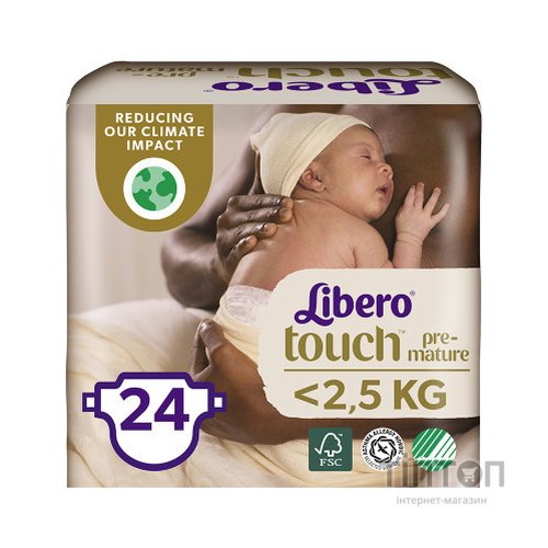 Підгузки Libero Touch Prema от 0 до 2.5 кг 24 шт (7322541069999)