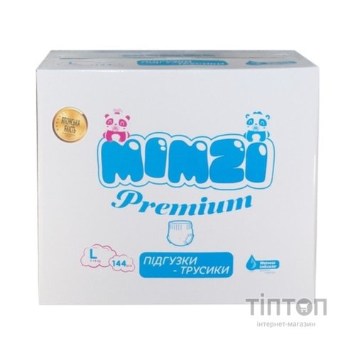 Підгузки Mimzi L 9-14 кг 48 шт. х 3 пачки (MPL3) (4820209800302)