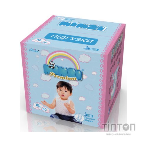 Підгузки Mimzi XL 12+ кг 50 шт (MDXL50) (4820209800203)