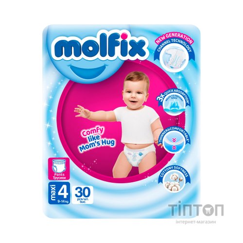 Підгузки Molfix Трусики 4 maxi 9-14 кг 30 шт (8690536842629)