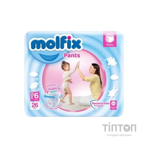 Підгузки Molfix Трусики 6 Extra Large 15+ кг 20 шт (8690536842643)
