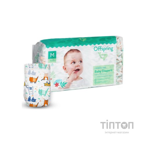 Підгузки Offspring Cat Розмір M 6-10 кг 42 шт (DP-OI-FAT-M42P-MTC)