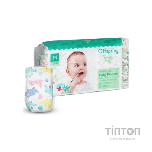 Підгузки Offspring Dinoland Розмір M 6-10 кг 42 шт (DP-OI-FAT-M42P-DNL)