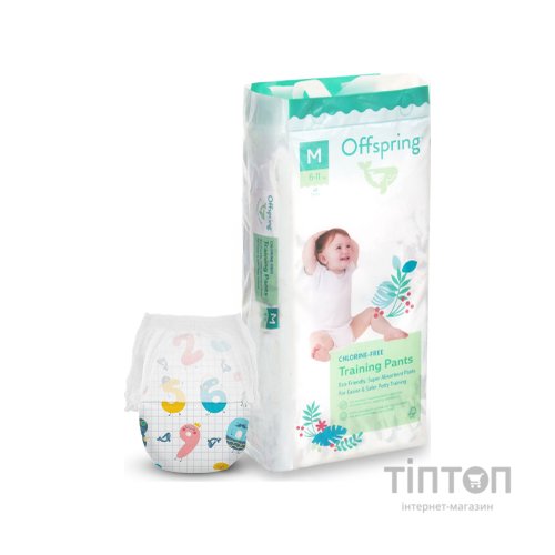 Підгузки Offspring Fun Figures Розмір M 6-11 кг 42 шт (DP-OI-FAP-M42P-FFG)
