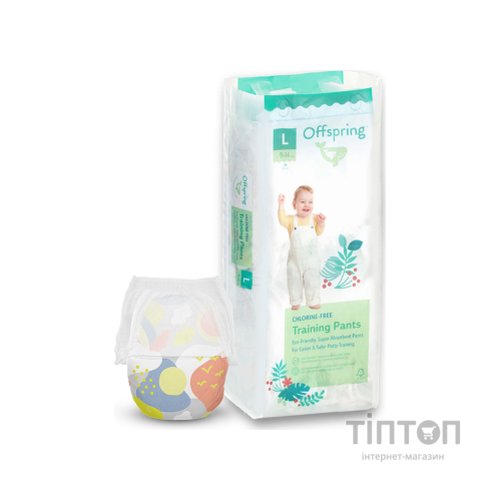 Підгузки Offspring Skye Розмір L 9-14 кг 36 шт (DP-OI-FAP-L36P-SKY)