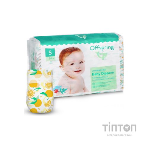 Підгузки Offspring Tangy Orange Розмір S 3-6 кг 48 шт (DP-OI-FAT-S48P-TGYORN)