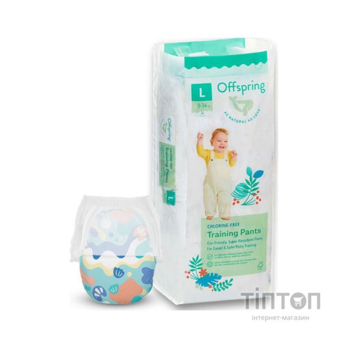 Підгузки Offspring трусики Розмір L (9-14 кг) 36 шт, Підводний світ (9355465009053) (DP-OI-FAP-L36P-AQT)