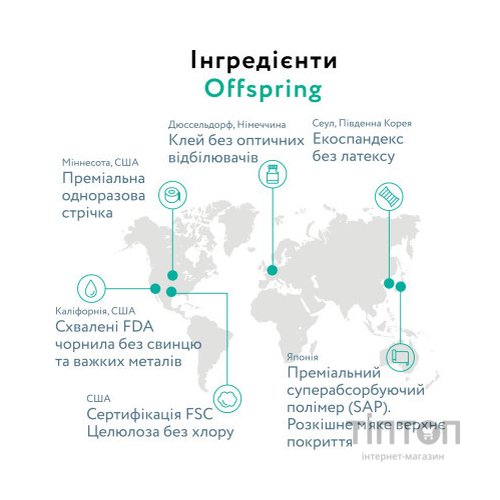Підгузки Offspring трусики Розмір XXL (15-23 кг) 24 шт, Зайчики (9355465009565) (DP-OI-FAP-XXL24P-HBN)