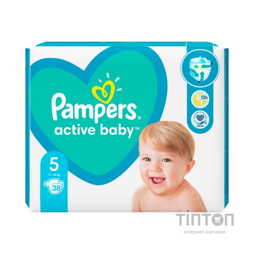 Підгузки Pampers Active Baby Junior Размер 5 (11-16 кг) 38 шт (8006540207796)