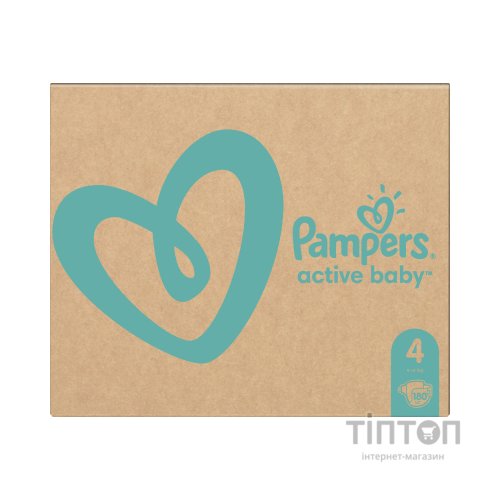 Підгузки Pampers Active Baby Maxi Розмір 4 (9-14 кг), 180 шт. (8006540032725)