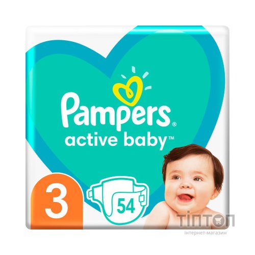 Підгузки Pampers Active Baby Розмір 3 (6-10 кг) 54 шт (8001090948977)