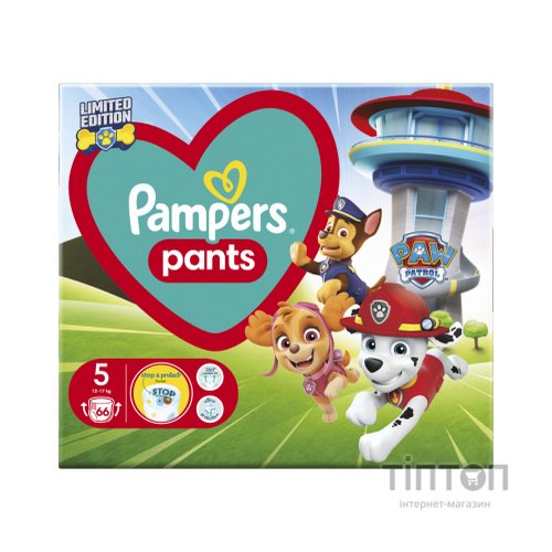 Підгузки Pampers Junior Розмір 5 (12-17кг) Paw Patrol 66 шт (8006540863619)