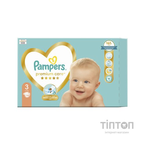 Підгузки Pampers Premium Care Midi Розмір 3 (6-10кг), 120 (4015400465461)