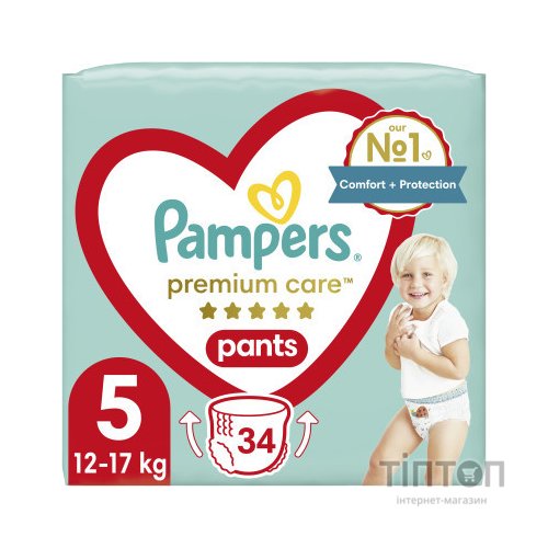 Підгузки Pampers Premium Care Pants Junior Розмір 5 (12-17 кг) 34 шт (8001090759870)